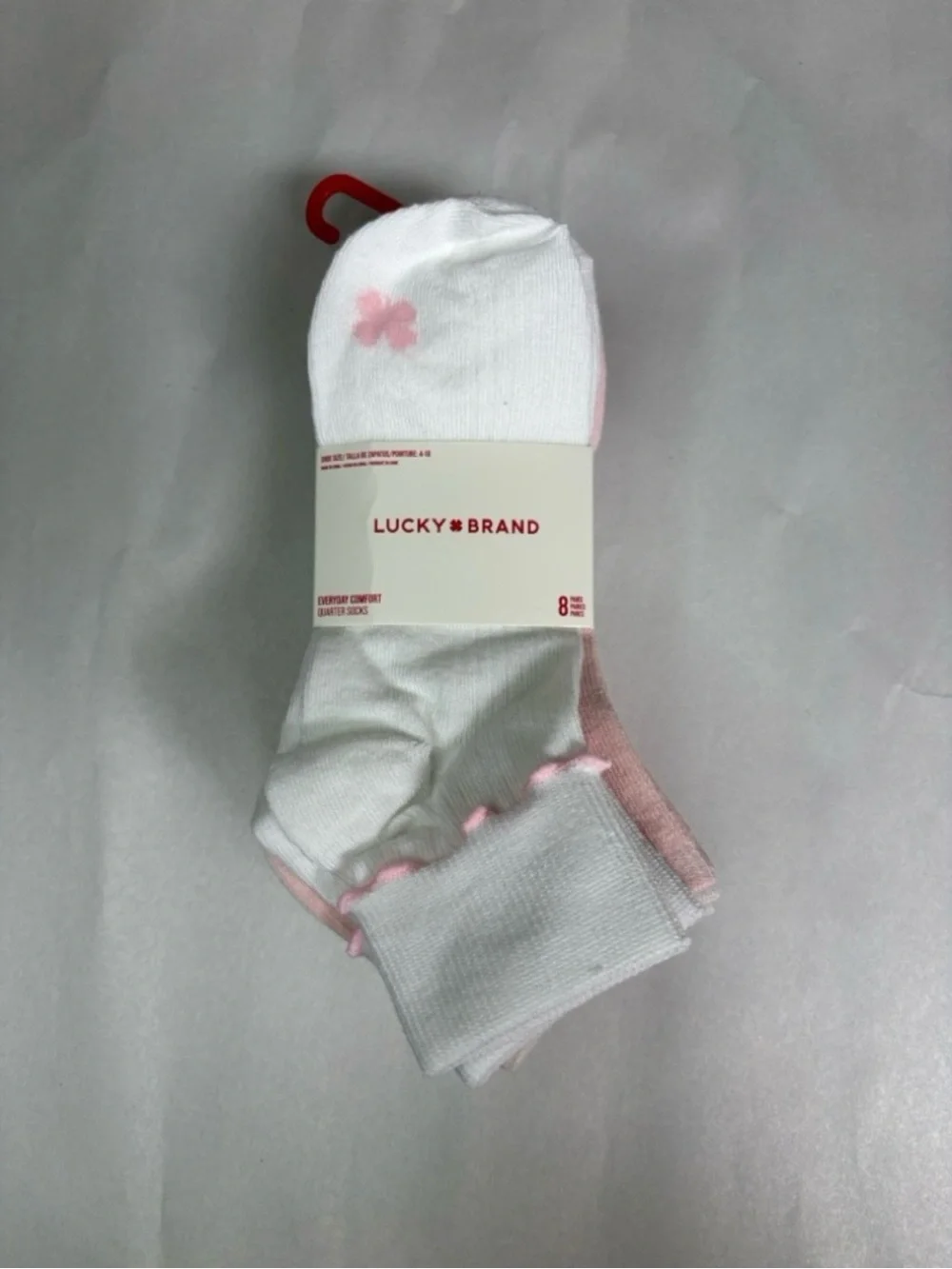 New Lucky Brand Socks Women’s 8 Pair Multicolor Quarter Socks Casual Activewear